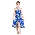 thumbnail image 1 of girl hawaiian butterfly dress in hibiscus blue size 10, 1 of 5