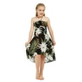 thumbnail image 1 of Girl Hawaiian Halter Dress in Wispy Cereus Black Size 14, 1 of 5