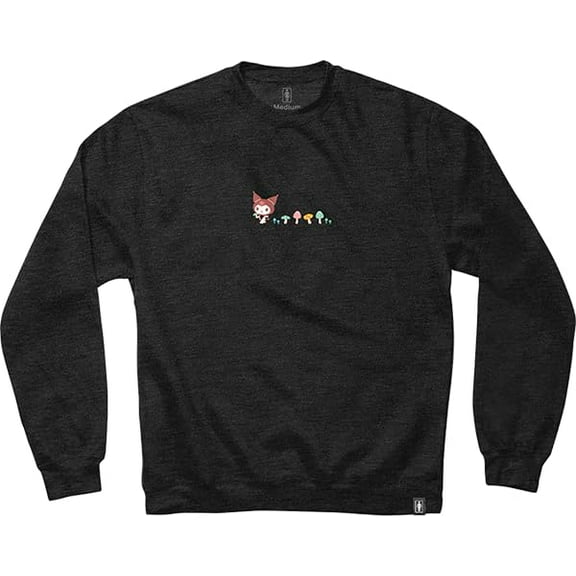 Girl Hello Kitty Shroom Trail Crew Sweatshirt Small Charcoal