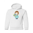 thumbnail image 1 of Girl Holding A Ball Hoodie Juniors -Image by Shutterstock,  x-Large, 1 of 4
