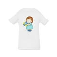 thumbnail image 1 of Girl Holding A Ball T-Shirt Infant -Image by Shutterstock,  12 Months, 1 of 4