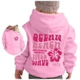 thumbnail image 1 of Girl Hoodie 10-12 Drawstring FlowerLetter Printing Pullover Sweatshirt Pullover Oversized Hoodie Fashion Blouse Long Sleeve Shirt track Jackets with Pocket Pink, 90, 1 of 4