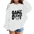thumbnail image 1 of Girl Hoodie Jacket Drawstring FlowerLetter Printing Pullover Sweatshirt Pullover Oversized Hoodie Fashion Blouse Long Sleeve Shirt track Jackets with Pocket White, 130, 1 of 4