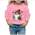 thumbnail image 1 of Girl Hoodie Size 6 Drawstring FlowerLetter Printing Pullover Sweatshirt Pullover Oversized Hoodie Fashion Blouse Long Sleeve Shirt track Jackets with Pocket Pink, 90, 1 of 4