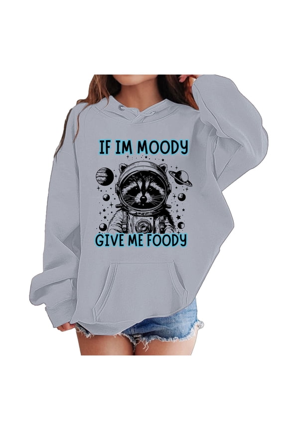 Girl Hoodie Sweater Solid Color Drawstring Preppy Pullover Tops Comfy Plus Size Cute Hoodie for Teen Girls , Sizes 4-18