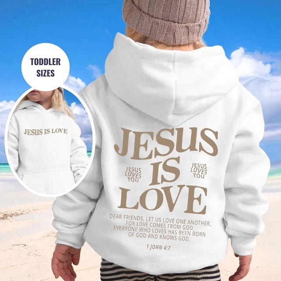 Girl Hoodies Children's Printed Round Neck Long Sleeved Sweatshirt Hooded Sweatshirt White 3-4 Years