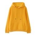 thumbnail image 1 of Girl Hoodies Size 10-12 Drawstring FlowerLetter Printing Pullover Sweatshirt Pullover Oversized Hoodie Fashion Blouse Long Sleeve Shirt track Jackets with Pocket Yellow, 130, 1 of 8