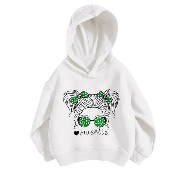 Gaexia Girl Hoodies Size 14-16 Drawstring FlowerLetter Printing Pullover Sweatshirt Pullover Oversized Hoodie Fashion Blouse Long Sleeve Shirt track Jackets with Pocket WH3, 140