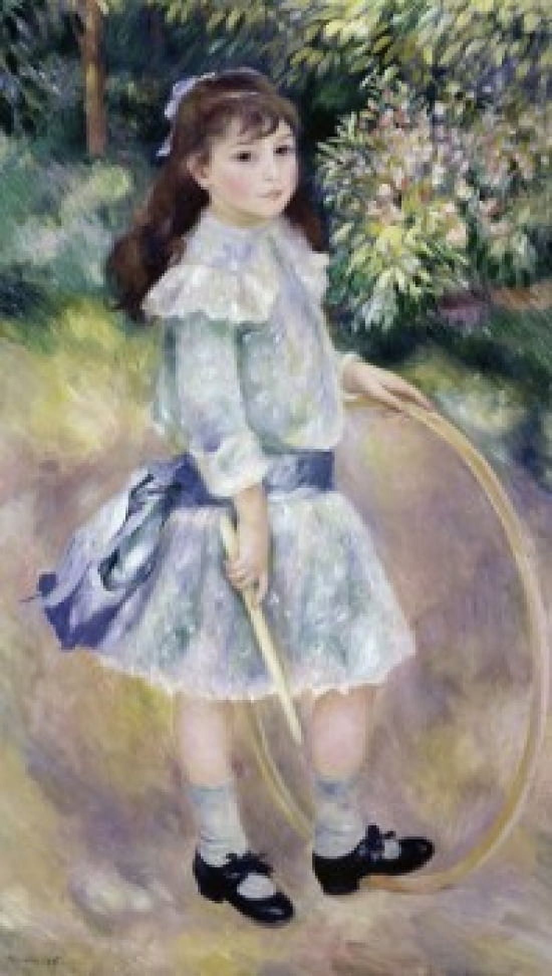 Girl with a Hoop - Marie Goujon 1885 Pierre-Auguste Renoir (1841-1919French) Oil on canvas National Gallery of Art Washington DC Canvas Art - Pierre-Auguste Renoir (18 x 24)