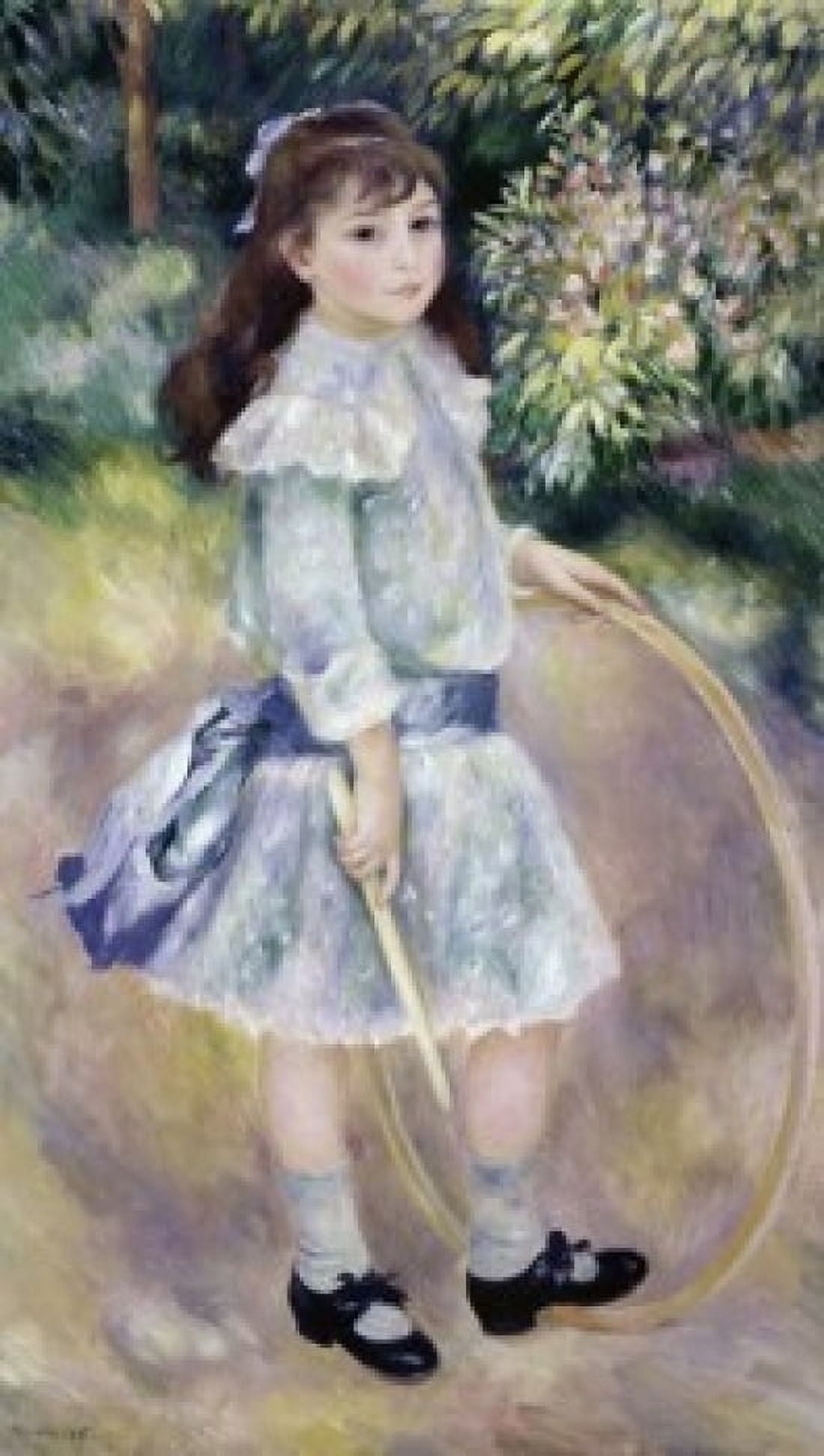 Girl with a Hoop - Marie Goujon 1885 Pierre-Auguste Renoir (1841-1919French) Oil on canvas National Gallery of Art Washington DC Canvas Art - Pierre-Auguste Renoir (24 x 36)
