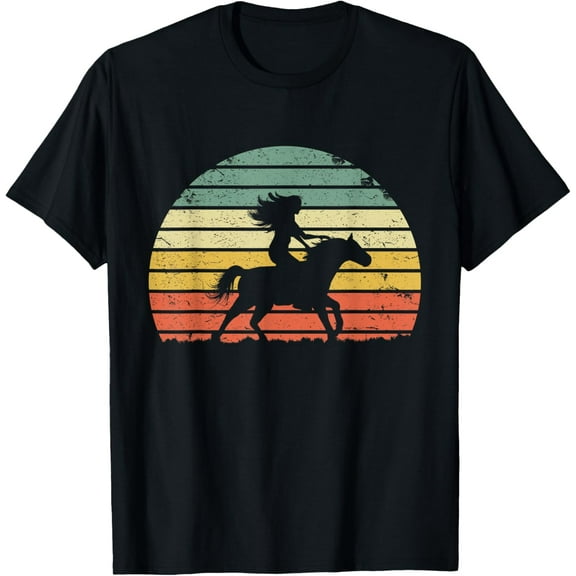 Girl Horse Riding Shirt Vintage Cowgirl Texas Ranch T-Shirt