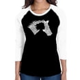 thumbnail image 1 of Girl Horse - Women's Raglan Word Art T-Shirt, 1 of 2