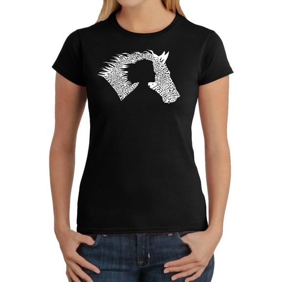 Girl Horse - Women's Word Art T-Shirt