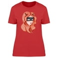 thumbnail image 1 of Girl In A Black Mask Fox Ears T-Shirt Women -Image by Shutterstock, Female Small, 1 of 2
