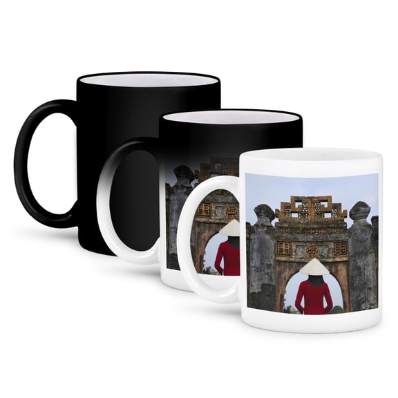 Girl In Ao Dai Dress, Imperial City Of Hue, Vietnam - As38 Ksu0304 - Keren Su, 11oz Magic Transforming Mug