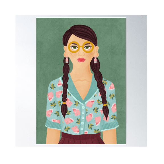Girl In Galah Dress Poster Wall Art Modern Wall Decor For Living Room Bedroom