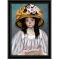 thumbnail image 1 of Girl In Large Hat 28x38 Large Black Ornate Wood Framed Canvas Art by Mary Cassatt, 1 of 2