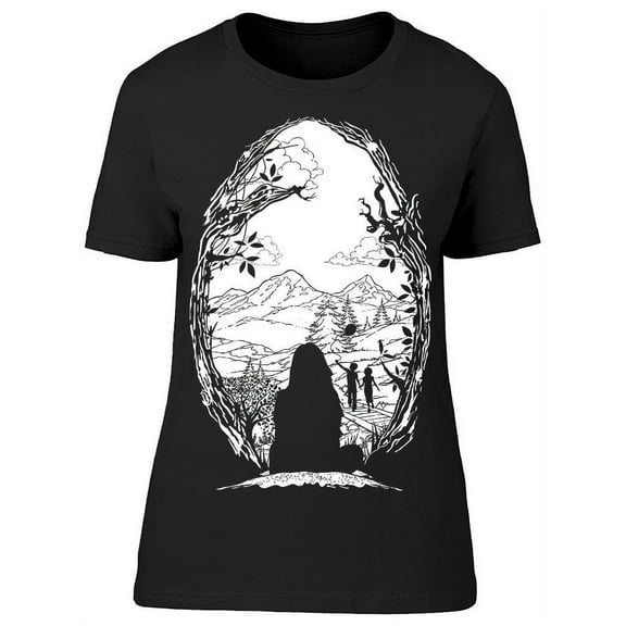 Girl In Nature Sillhouette Tee Women's -Image by Shutterstock