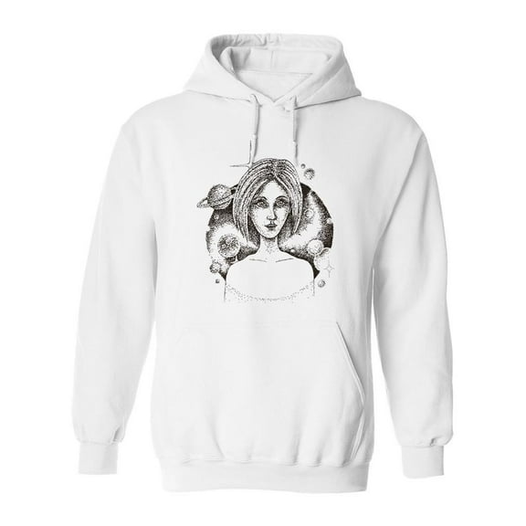 Girl In Space Design Hoodie Men -Image by Shutterstock, Male Small