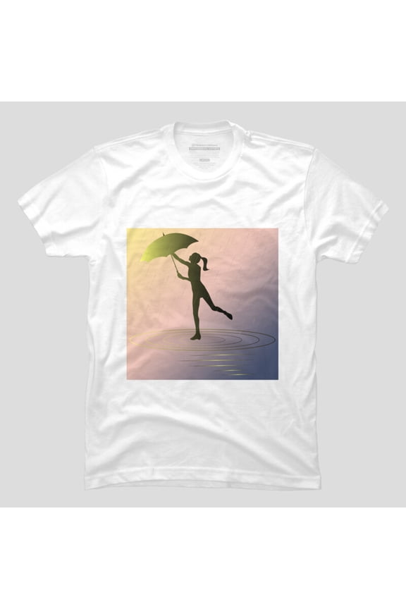 Girl In The Rain Weather Nature Graphic T-shirt M2984818, Up to Size 5XL