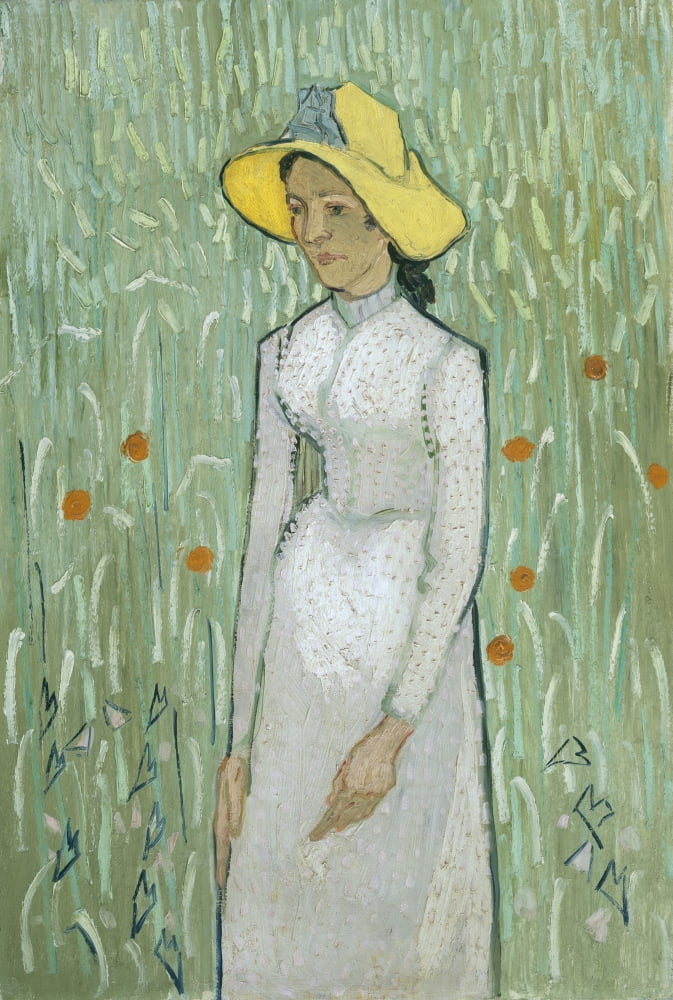 Girl In White Canvas Art - (18 x 24)