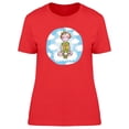thumbnail image 1 of Girl In Yoga Pose In The Clouds T-Shirt Women -Image by Shutterstock, Female Medium, 1 of 2