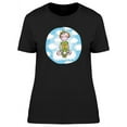 thumbnail image 1 of Girl In Yoga Pose In The Clouds T-Shirt Women -Image by Shutterstock, Female x-Large, 1 of 2