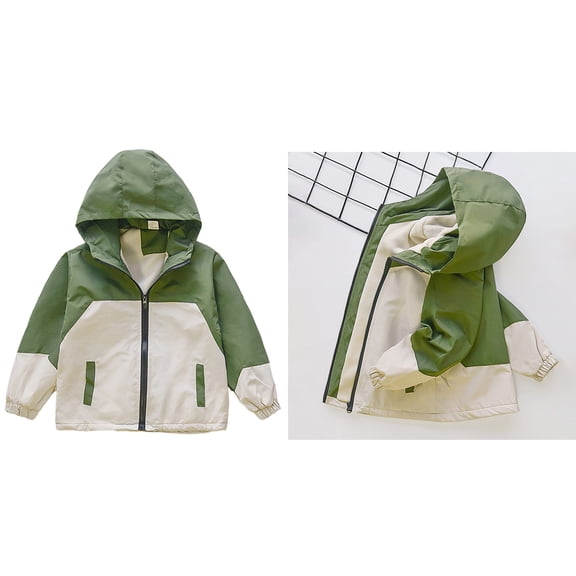 Girl Jackets Kids Boys Fleece Lined Thickened Windbreaker Zip Up Jacket Light Jacket for Girls Fall Clothes Size 8-9 Years Girls Clothes