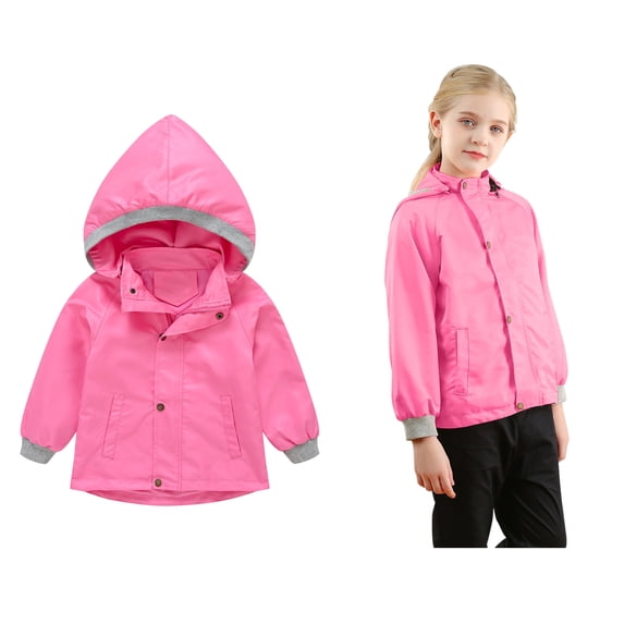 Girl Jackets Kids Boys Windbreaker Jacket with Hood Zip Up Hoodie Lightweight Kids Jacket Fall Clothes Boys Clothes Size 3-4 Years