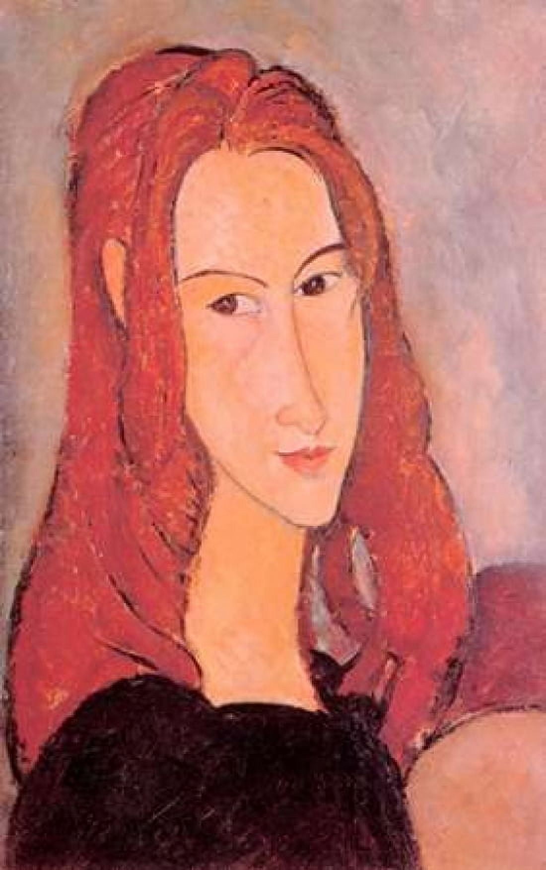Girl Jeanne Hebuterne Canvas Art - Amedeo Modigliani (24 x 36)