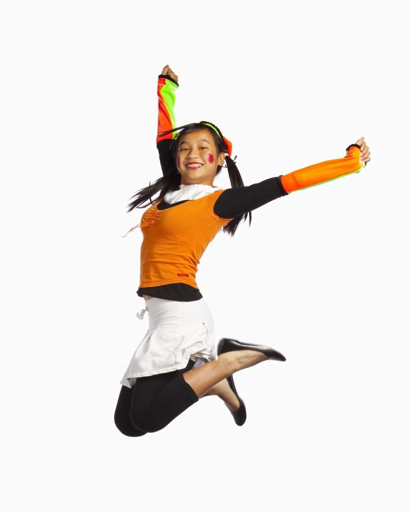 Girl Jumping Canvas Art - Ron Nickel Design Pics (26 x 34)