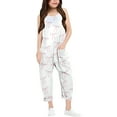 thumbnail image 1 of Girl Jumpsuit Casual Sleeveless Jumpsuit Summer Rompers For Girls with Pockets Girl Clothes for Girls 8-9Years, 1 of 6