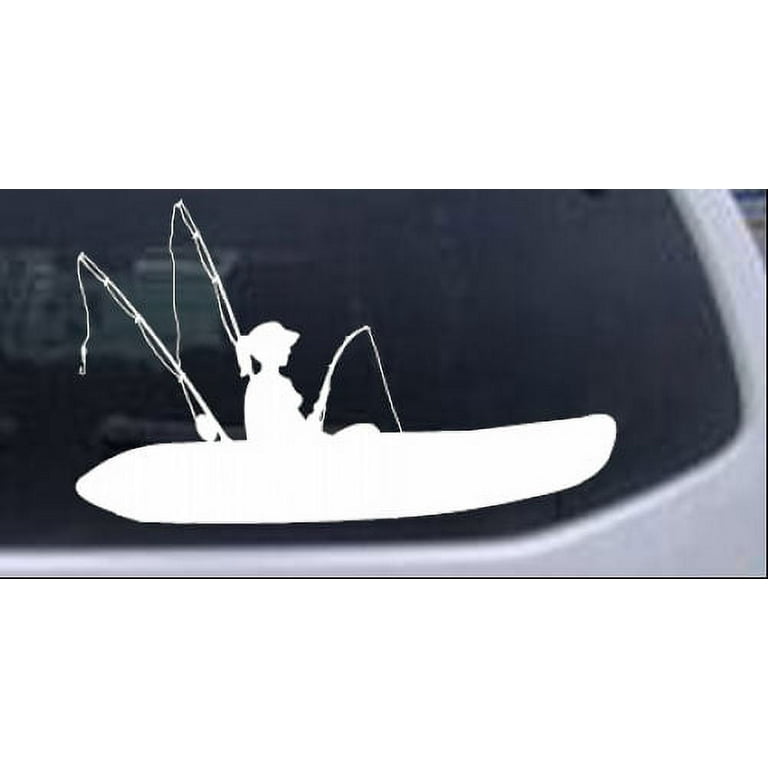 Kayaking Fishing Car Decals & Window Stickers