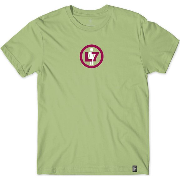 Girl L7 Logo Short Sleeve T-Shirt Pistachio Green, Medium, Men's