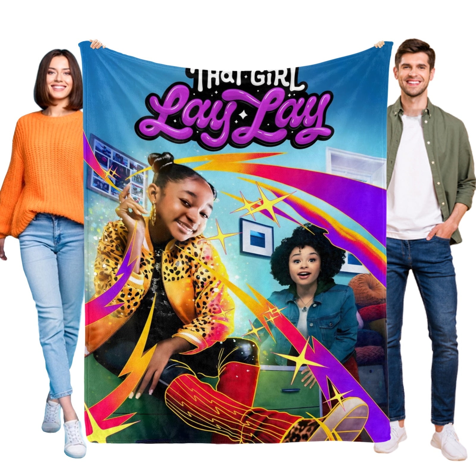That Girl Lay Lay-Anti-Pilling Flannel Blanket Soft Lightweight Plush Fuzzy Cozy Luxury Blanket for Home and Kitchen Use Perfect for Kids and Adults 32"*48"(80cm*120cm)