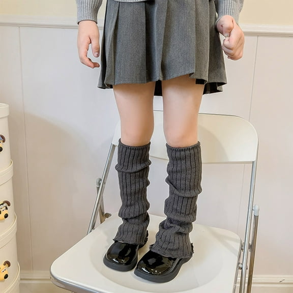 Girl Leg Warmers Winter Leg Warmer Knit Solid Color Leg Warmer Warm Leg Socks for Little Girls 3-14 Years