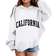thumbnail image 1 of Girl Letter Graphic Print Hoodies Oversized Long Sleeve Casual Drawstring Fall Pullover Sweatshirt Tops, 1 of 3