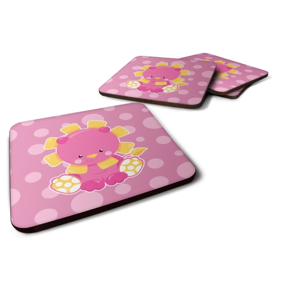 Girl Lion Foam Coaster Set of 4