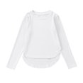 thumbnail image 1 of Girl Long Sleeve Shirts 6-7 Size Kids Girls Casual Loose Active Long Sleeves Hoodies Sweatshirts Hooded Short Pullover Tie Dye Teen Crop Tops Girls Tops 3-White, 4-5 Years, 1 of 7