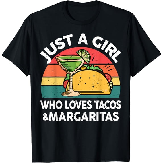 Girl Love Taco Margarita-Shirt Women Mexican Cinco De Mayo T-Shirt men and women can wear, black, white, gifts