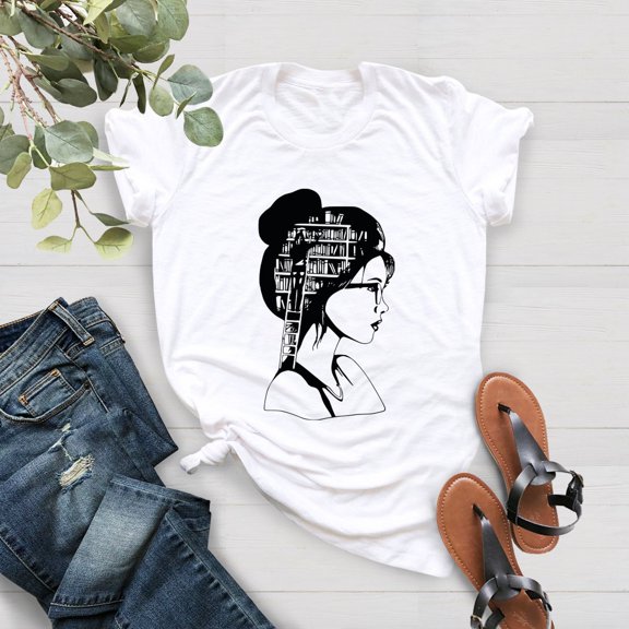 A Girl Who Loves Books Shirt, Reading Shirt, Book Enthusiast Shirt, Librarian Shirt, Book Shirt, Book Lover Tee, Strong Educated Women Shirt Tshirt All Size S-5XL