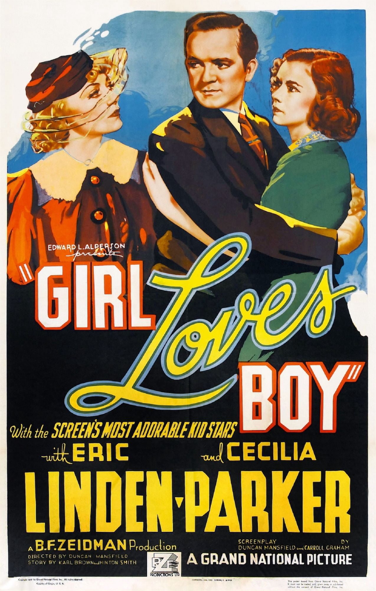 Girl Loves Boy U Canvas Art - (24 x 36)