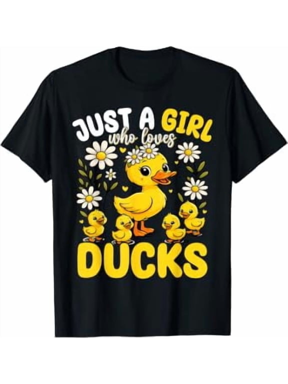 Girl Loves Ducks Animal Design T-Shirt