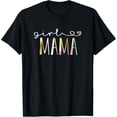 thumbnail image 1 of Girl Mama Cute Floral Design Girl Mom T-Shirt Black 2X-Large, 1 of 4