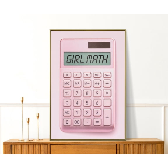 Girl Math Print, Girly Wall Art, Sarcastic Gift, Trendy Preppy Decor, Funny Quote Poster, Meme Wall Art, Dorm & Apartment Decor , Poster Print Only
