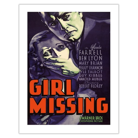 Girl Missing - Starring Glenda Farrell Ben Lyon Mary Brian - Vintage Film Movie Poster c.1933 - Bamboo Fine Art 290gsm Paper (Unframed) 17x22in