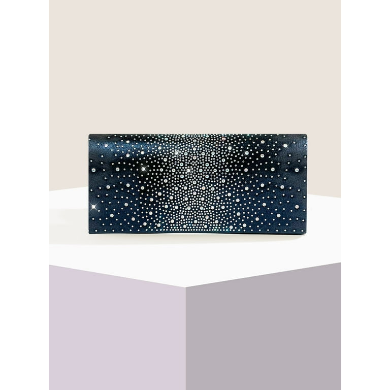 Navy blue envelope online clutch bag