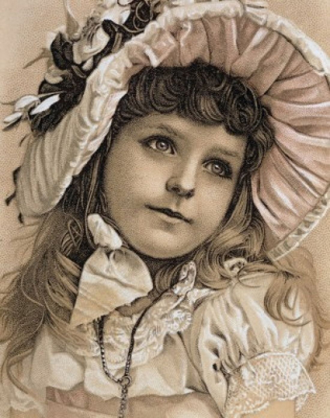 Girl Nostalgia Cards Canvas Art - (24 x 36)