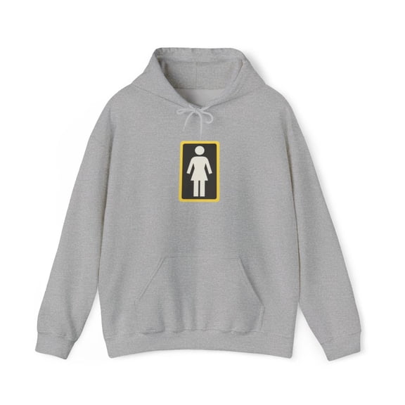 Girl OG Logo Skate 90s 00s Carroll Howard board Vintage Classic Hoodie Print - M / Sport Grey