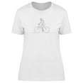 thumbnail image 1 of Girl On A Bicycle T-Shirt Women -Image by Shutterstock, Female Medium, 1 of 2